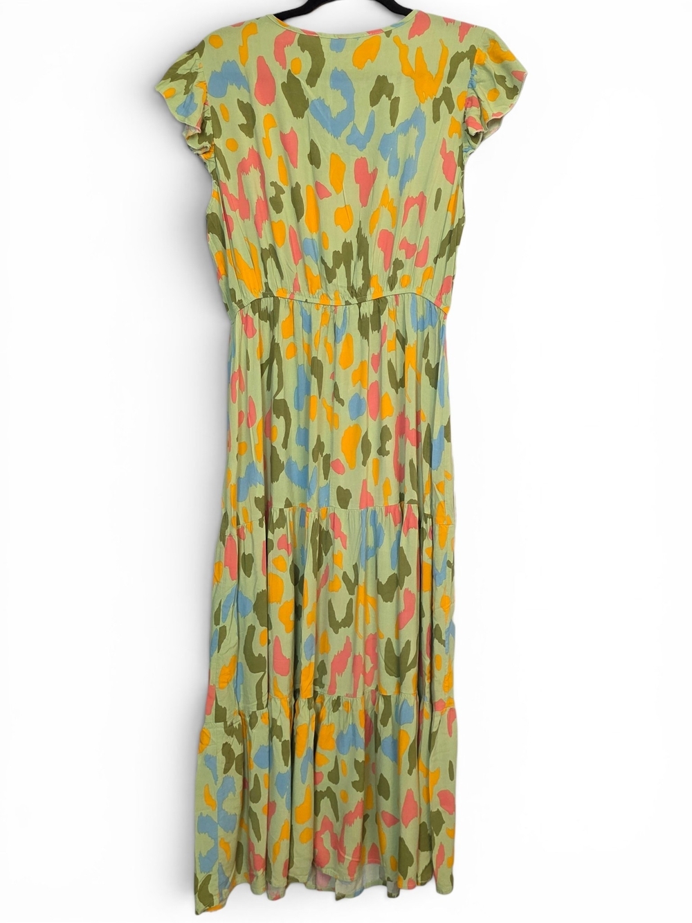 Rusty Dusty Women’s V‑Neck Tiered Maxi Dress in Multi Color - Picture 4 of 7